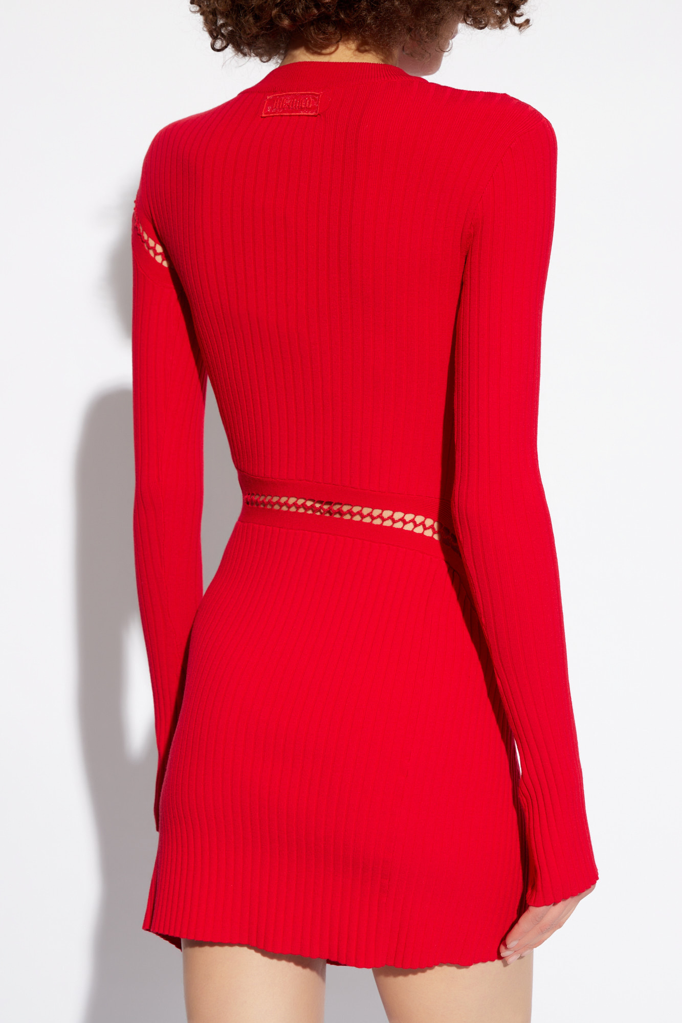 Red Asymmetrical dress with cutouts The Attico Vitkac Germany